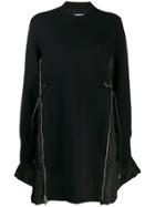 Sacai Oversized Zipped Sweatshirt - Black