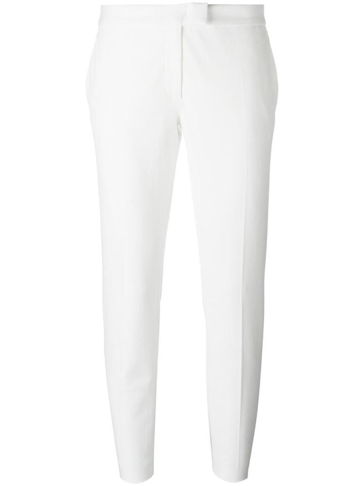 Joseph Tailored Cropped Trousers, Women's, Size: 34, White, Viscose/cotton/spandex/elastane