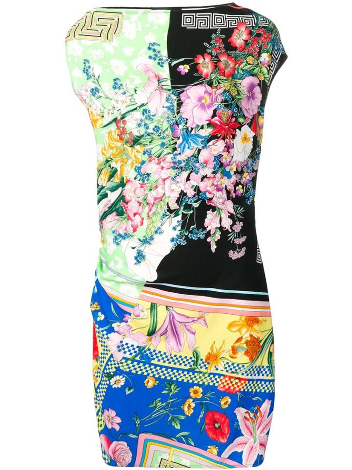 Versace Contrast Print Dress - Green