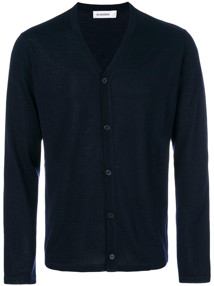 Jil Sander V-neck Cardigan - Blue