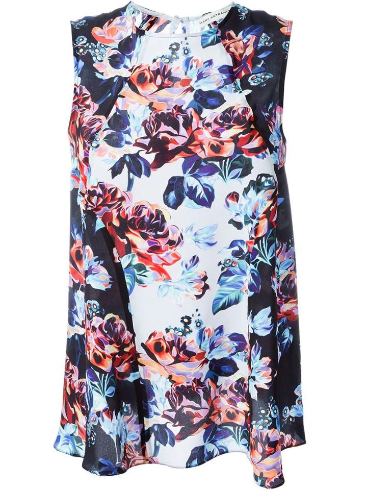 Mary Katrantzou Rose Print Top