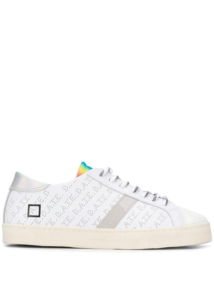 D.a.t.e. Logo Perforated Sneakers - White