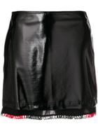 Pinko Vernished Short Skirt - Black
