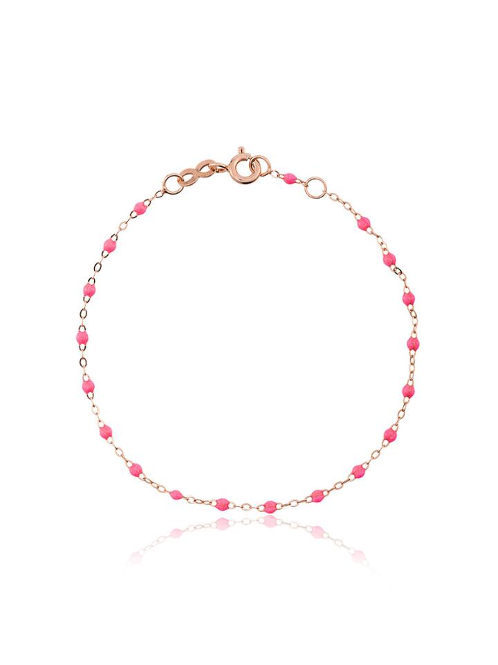 Gigi Clozeau 18k Rose Gold Pink Beaded Bracelet - Pink & Purple