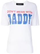 Filles A Papa Daddy Distressed T-shirt - White