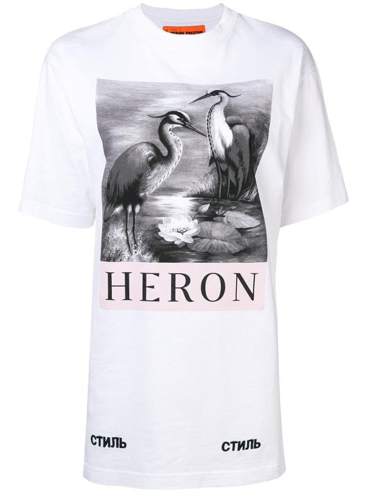 Heron Preston B & W T-shirt - White