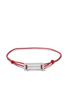 Le Gramme 25/10g Cord Bracelet - Silver/red