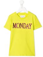 Alberta Ferretti Kids Teen Sequin Embroidered T-shirt - Yellow