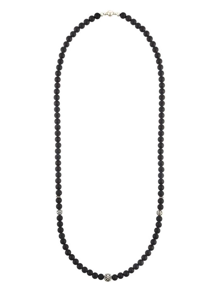 Nialaya Jewelry Beaded Necklace, Men's, Black