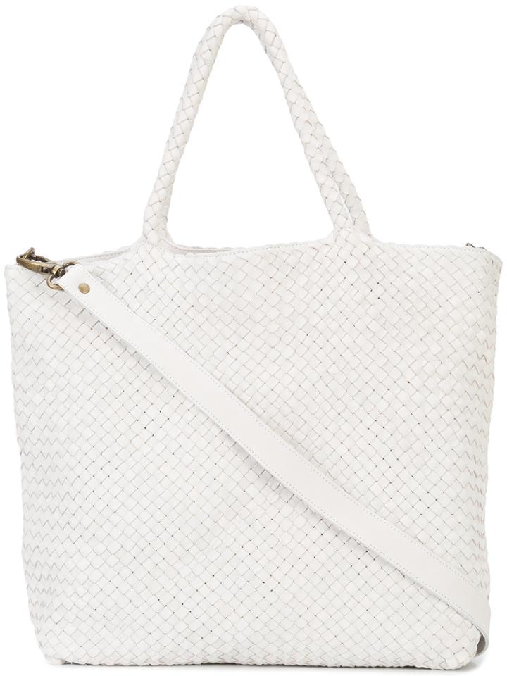Officine Creative Woven Shopper Tote - White
