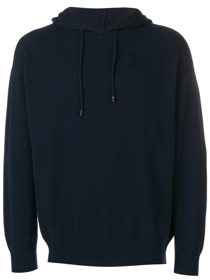 Pringle Of Scotland Plain Hoodie - Blue