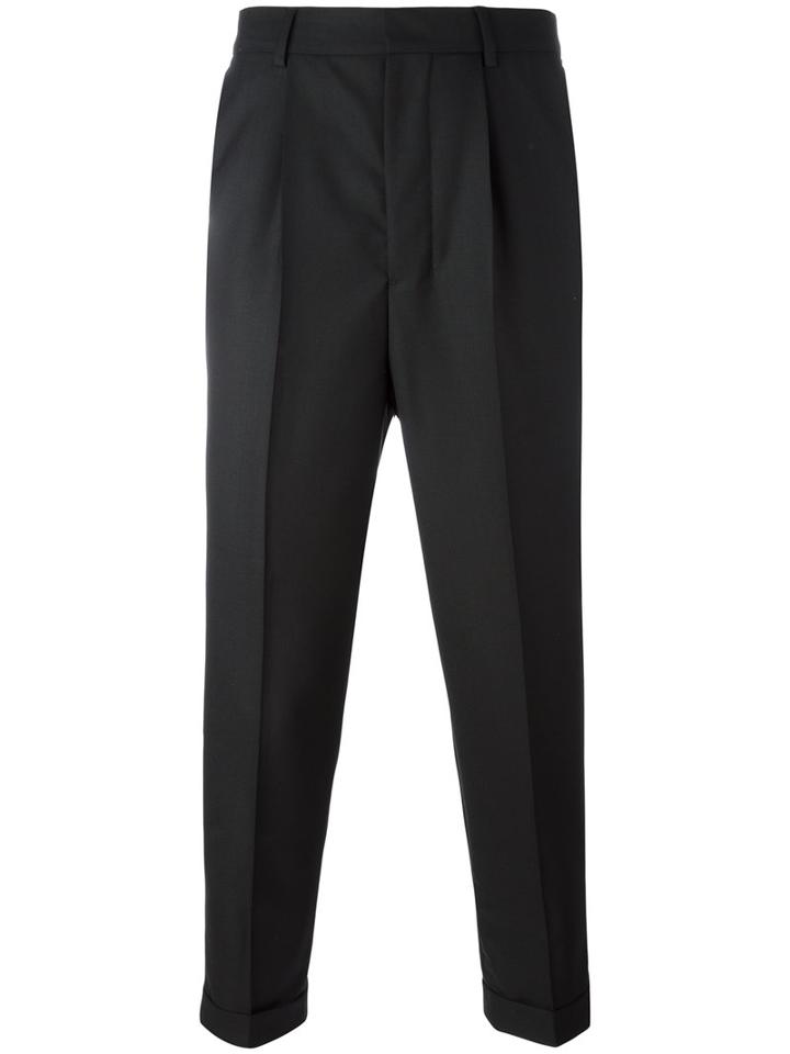 Ami Alexandre Mattiussi Tailored Trousers, Men's, Size: 50, Black, Polyester/wool