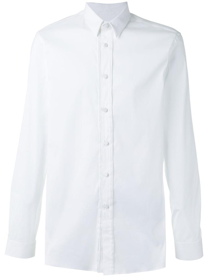 Prada Classic White Shirt, Men's, Size: 38, Cotton/polyamide/spandex/elastane