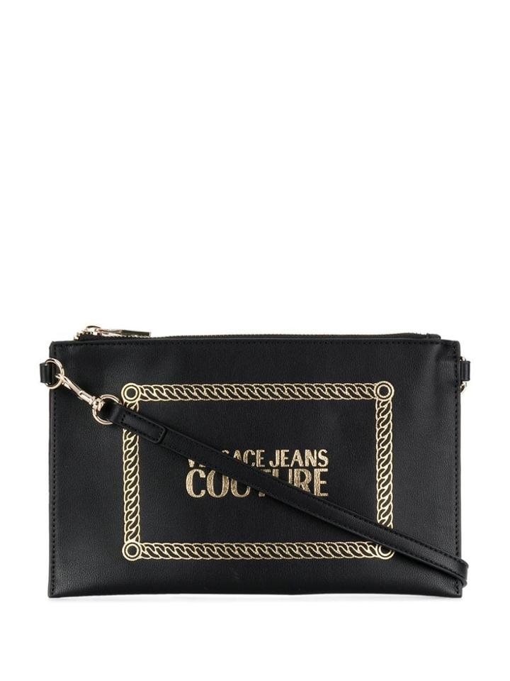 Versace Jeans Couture Logo Print Clutch Bag - Black