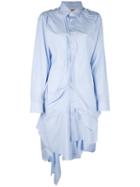 Ottolinger - Asymmetric Shirt Dress - Women - Cotton - M, Blue, Cotton