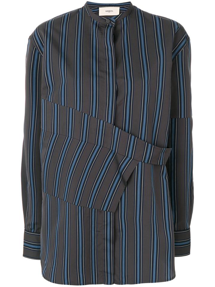 Ports 1961 Long Sleeve Wrap Shirt - Grey