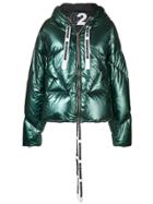 Khrisjoy Metallic Padded Jacket - Green