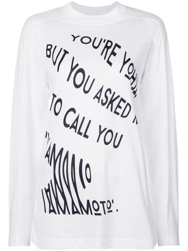 Y-3 Long-sleeved Graphic Top - White