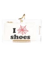 Charlotte Olympia Pandora Loves Shoes Clutch - White