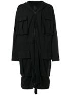 Thom Krom Long Oversized Pocket Coat - Black