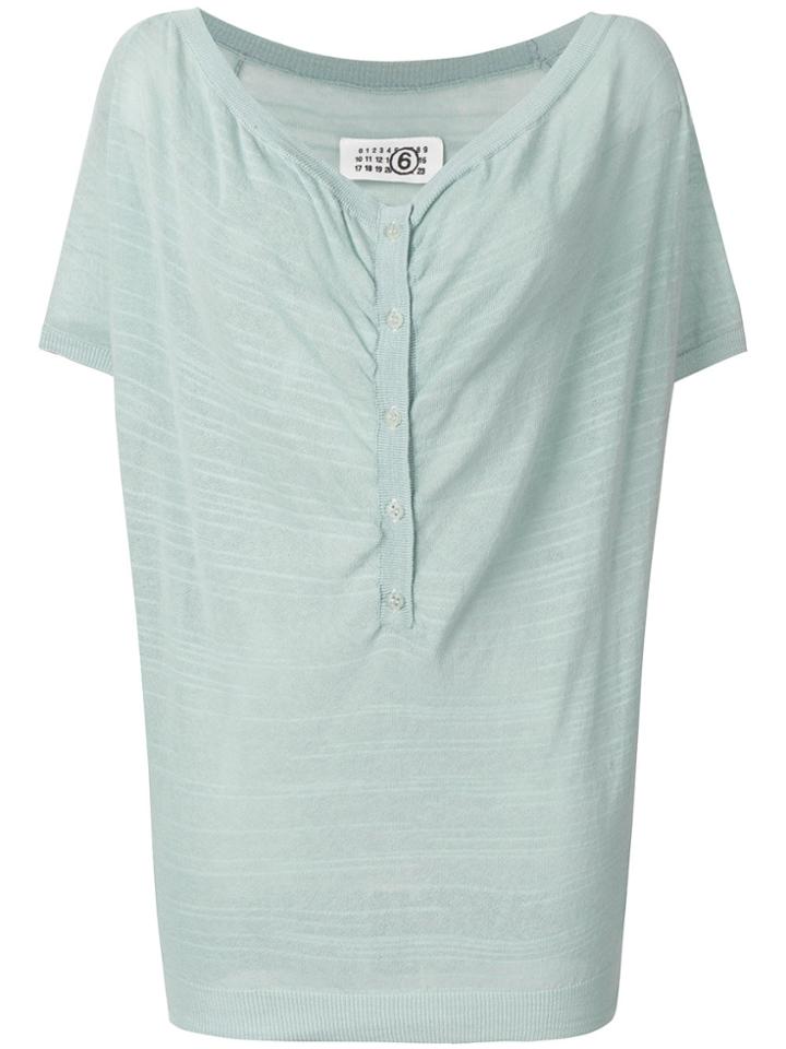 Maison Martin Margiela Vintage Wide Neck Blouse - Blue