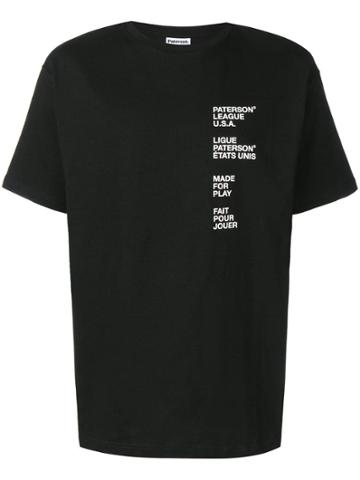 Paterson. Graphic Print T-shirt - Black