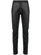 P.a.r.o.s.h. Slim Fit Stretch Trousers - Black