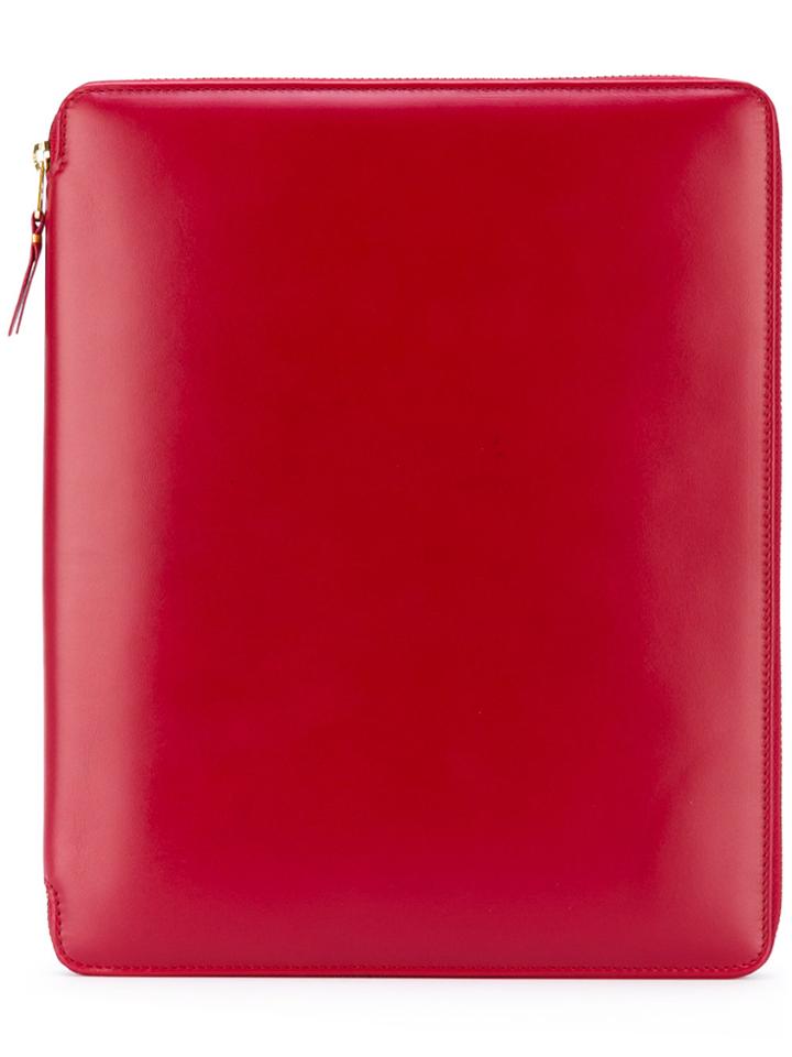 Comme Des Garçons Wallet Zipped Clutch - Red