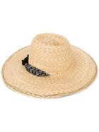 Lola Hats Bandana Detail Hat, Women's, Nude/neutrals, Straw
