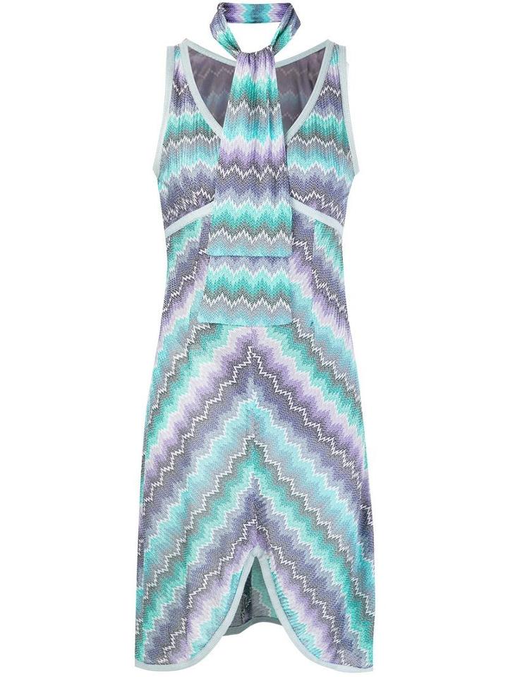 Missoni Pre-owned Abstract Print Scarf Dress - Blue