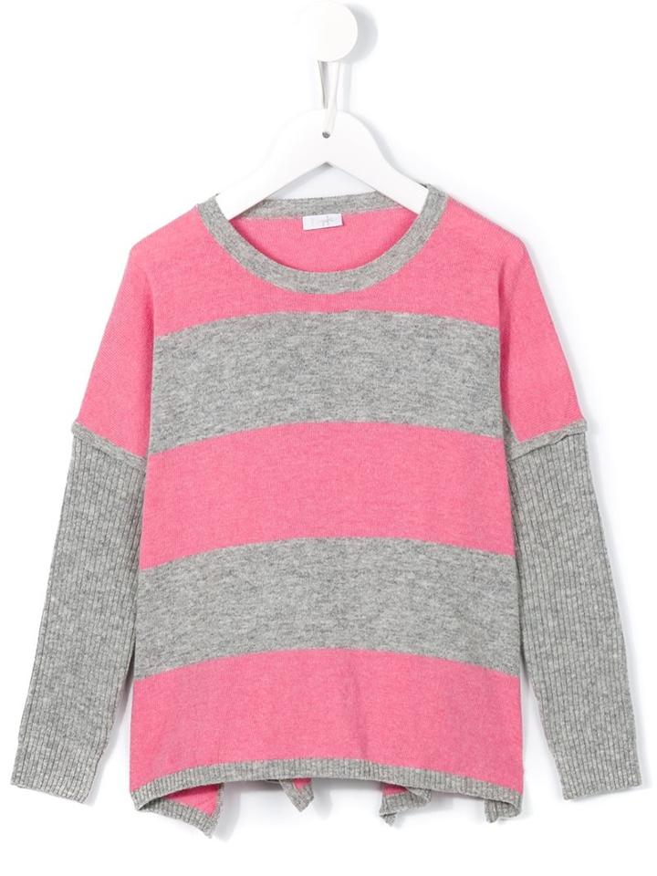 Il Gufo Striped Jumper, Girl's, Size: 8 Yrs, Grey