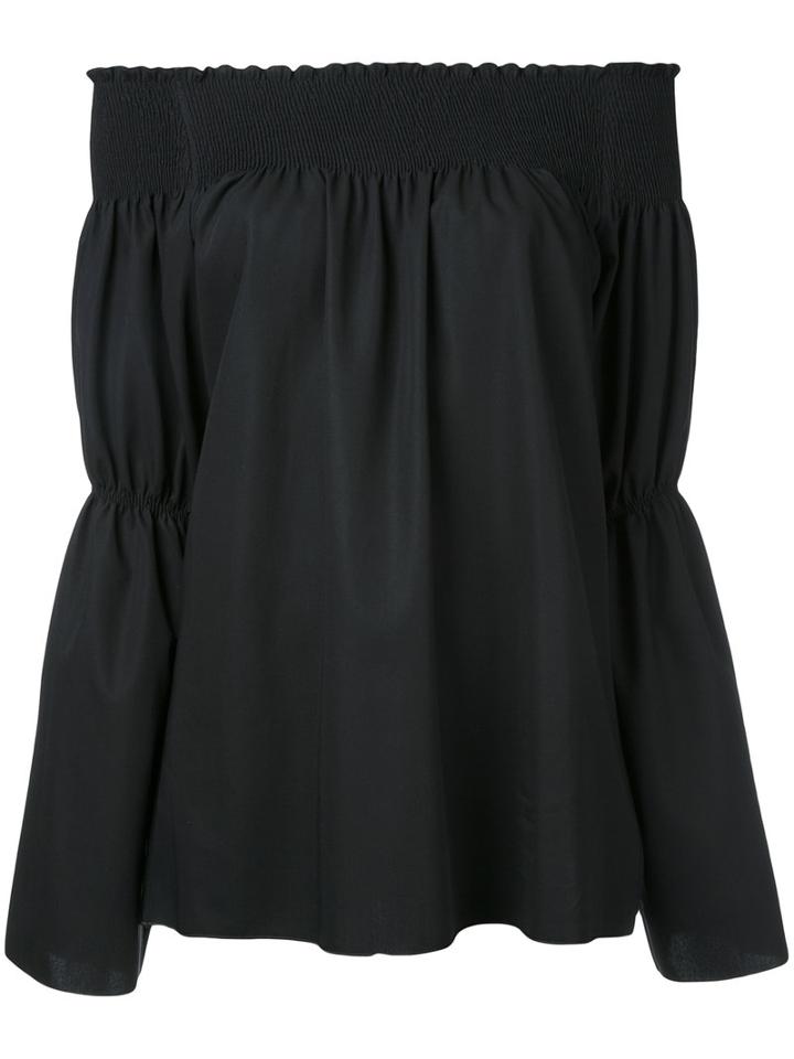 H Beauty & Youth Off Shoulder Top, Women's, Black, Cotton