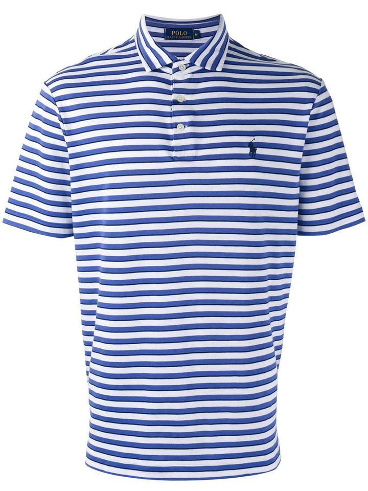 Polo Ralph Lauren - Striped Polo Shirt - Men - Cotton - S, Blue, Cotton