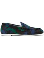 Tomas Maier Camo Palm Moccasin - Blue