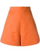 Andrea Marques High Waisted Shorts, Women's, Size: 40, Yellow/orange, Cotton/spandex/elastane