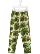 Hartford Kids Palm Tree Print Trousers, Girl's, Size: 16 Yrs, Green