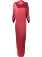Chalayan Long Signature Drapey Dress, Women's, Size: 40, Pink/purple, Acetate/viscose