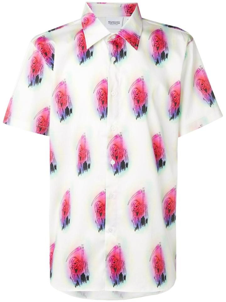 Sss World Corp Reaper Printed Shirt - White
