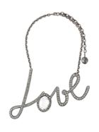 Lanvin Embossed Love Necklace, Women's, Metallic