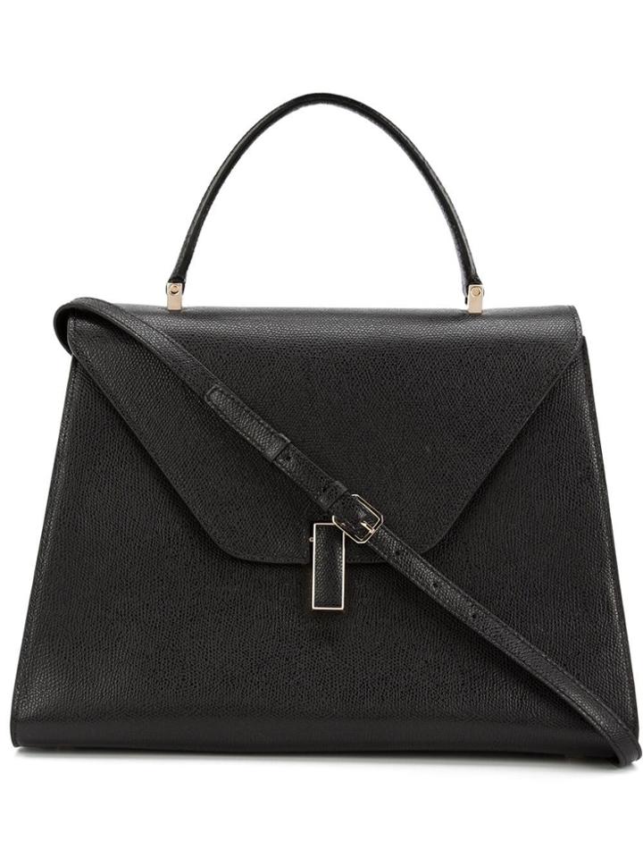 Valextra Single Handle Shoulder Bag - Black