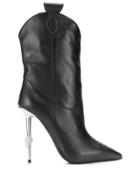 Philipp Plein Pointed Stiletto Boots - Black