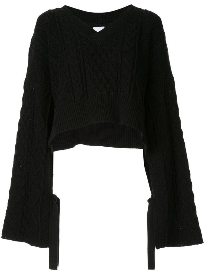 Maison Mihara Yasuhiro Cropped Jumper - Black