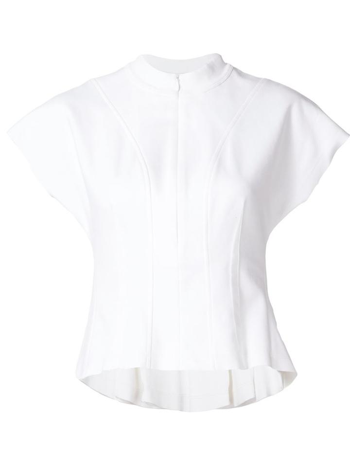 Alexander Wang Pleated Top, Women's, Size: 4, White, Cotton