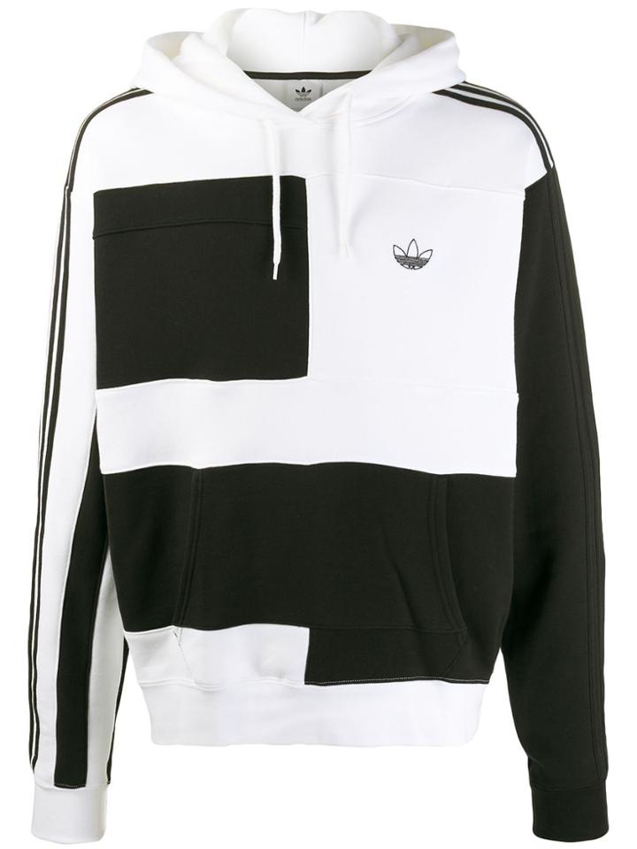 Adidas Colour-block Print Hoodie - White