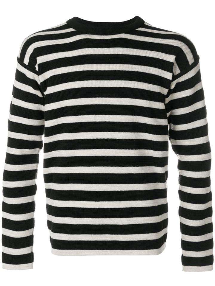 S.n.s. Herning Striped Knitted Sweater - Black