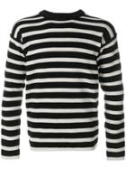 S.n.s. Herning Striped Knitted Sweater - Black