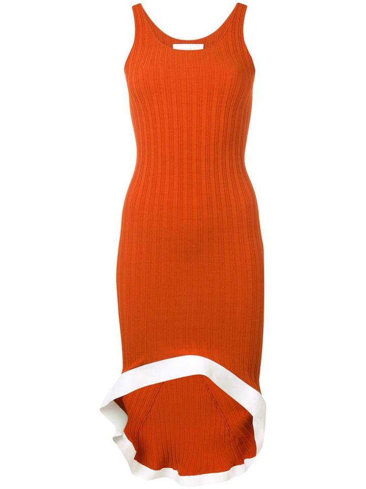 Esteban Cortazar Ribbed Tank Dress - Orange