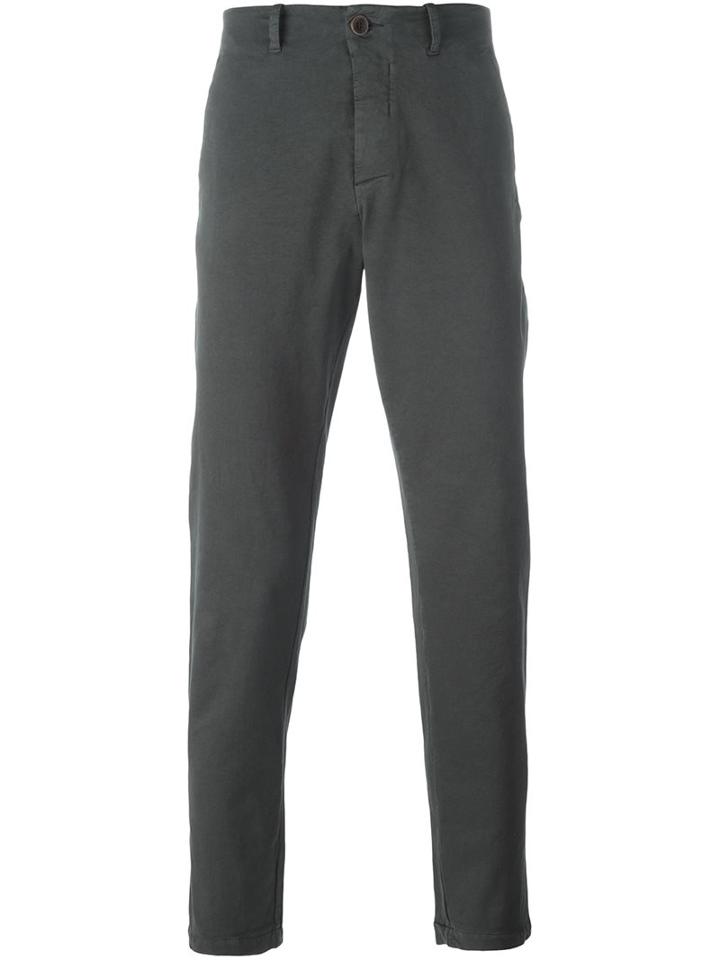Transit Chino Trousers, Men's, Size: Medium, Grey, Cotton/spandex/elastane