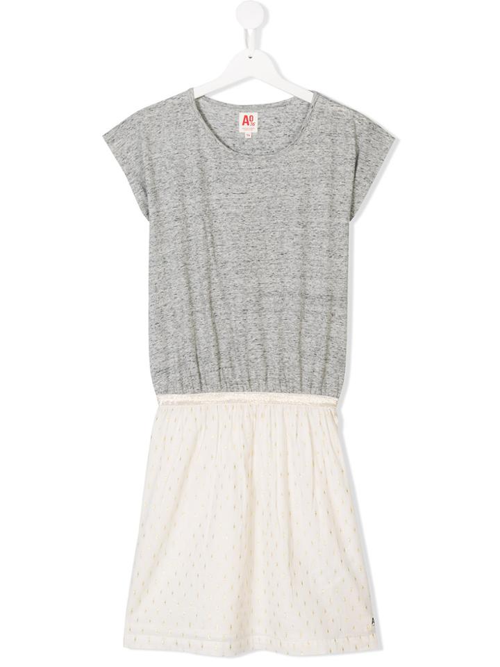 American Outfitters Kids Teen Two-tone T-shirt Dress - Grey