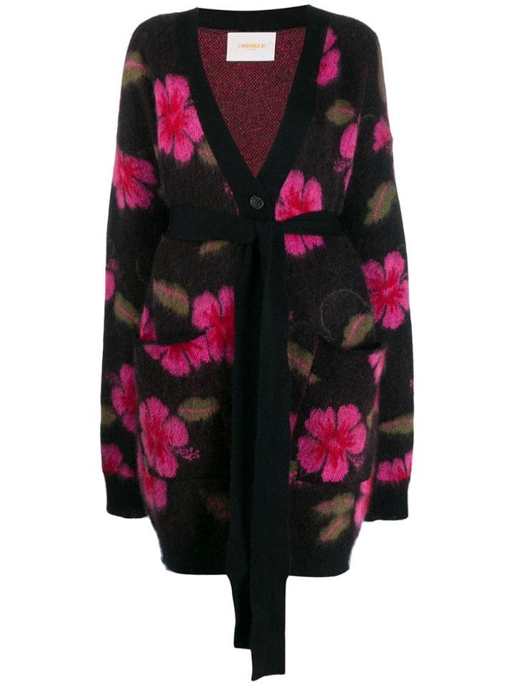 La Doublej Hawaiian Flower Cardi-coat - Purple